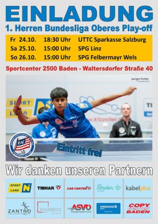 Badener AC Tischtennis - Bundesliga Heimspiele Oktober 2025